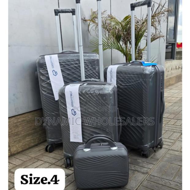 4in1 Rubber Travel Bags/Suitcase Set Grey Trolley Bags