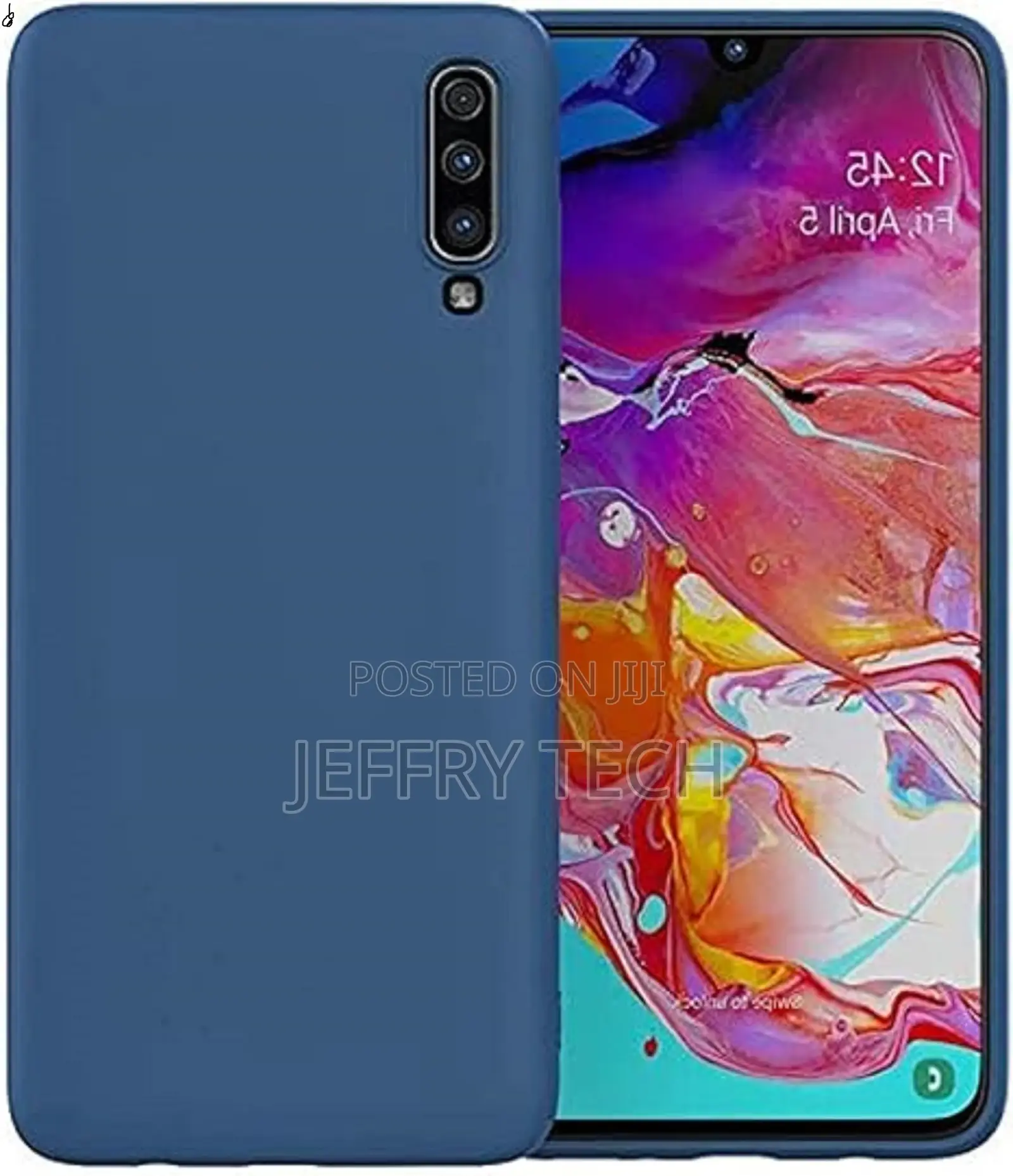 Samsung A70 Silicone Case Back Cover - Blue