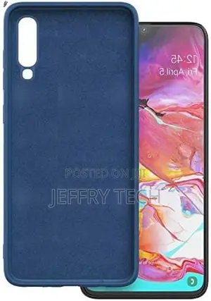 Samsung A70 Silicone Case Back Cover - Blue
