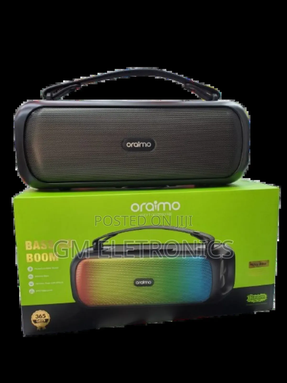 Original Oraimo Obs75d Bass Go Boom Wireless Speaker-Black