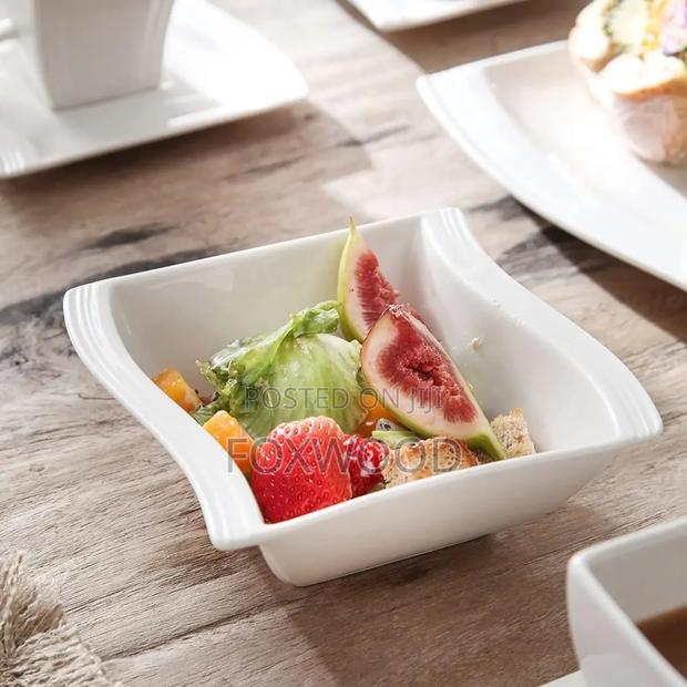 Ceramic Fancy Shapely Square BowlsFor 6pcs - thumbnail 3