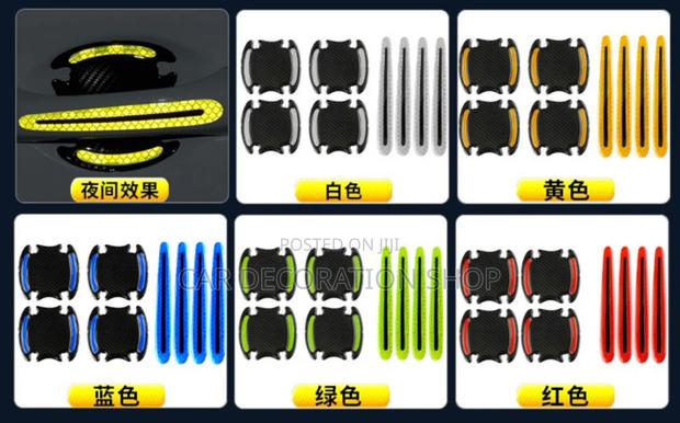 Carbon Finish Reflective Door Handles Stickers - main view
