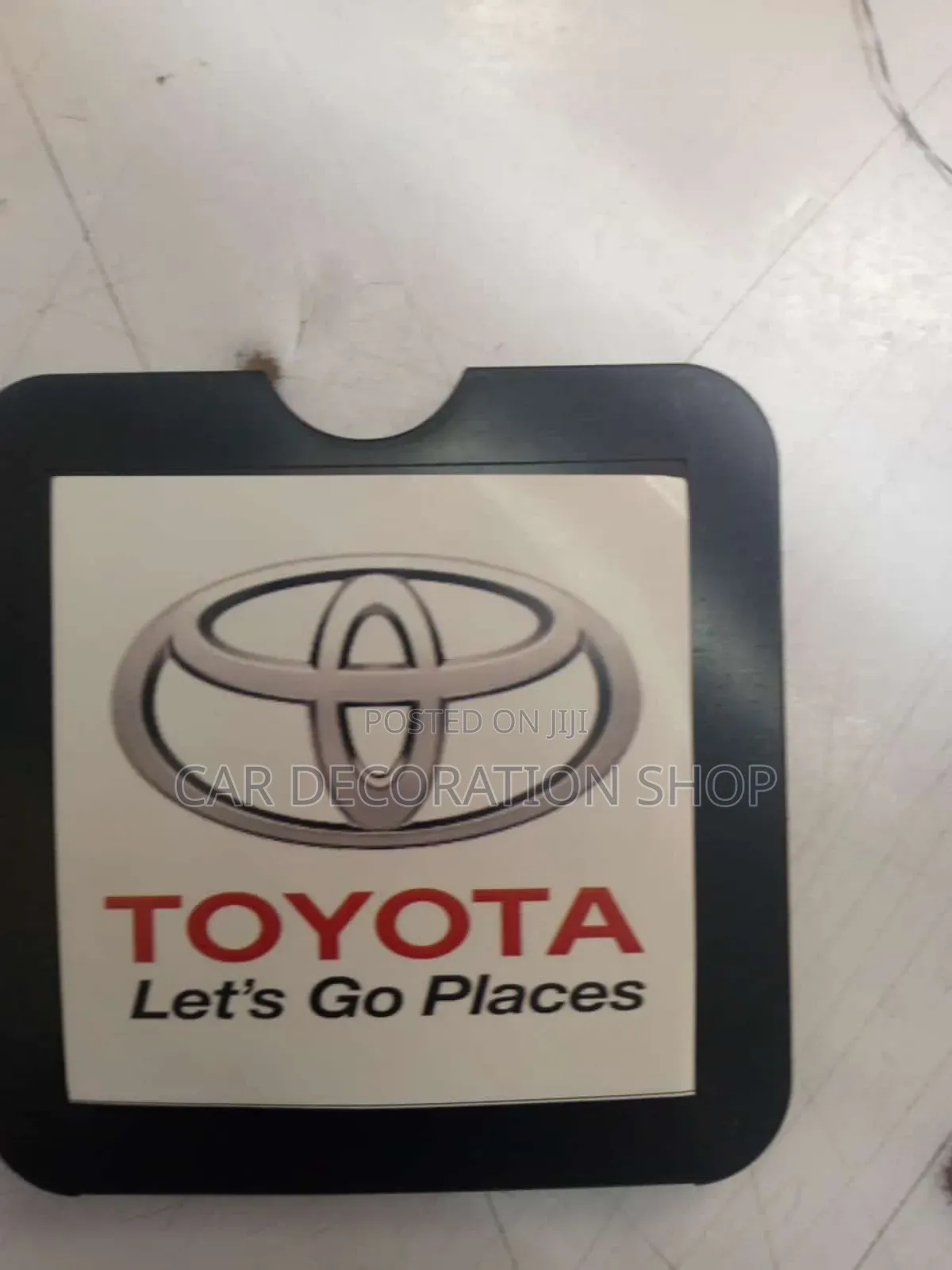 Black Toyota Windscreen Mount Insurance Sticker Pocker