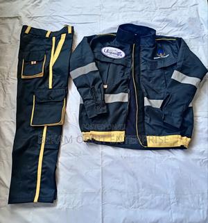 Cotton Twill Fleece Lined Cargo Jacket And Trouser - main view