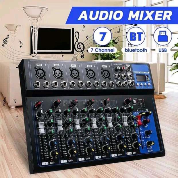 7 Channels Audio Mixer