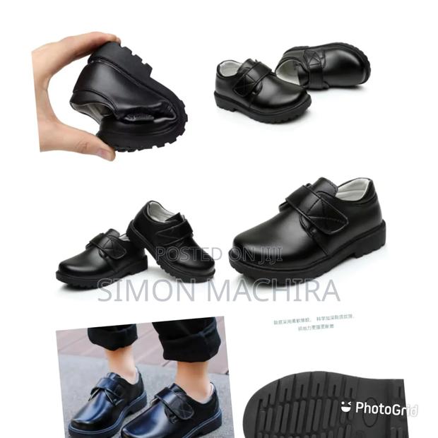 Boys Quality Leather School Shoes - main view