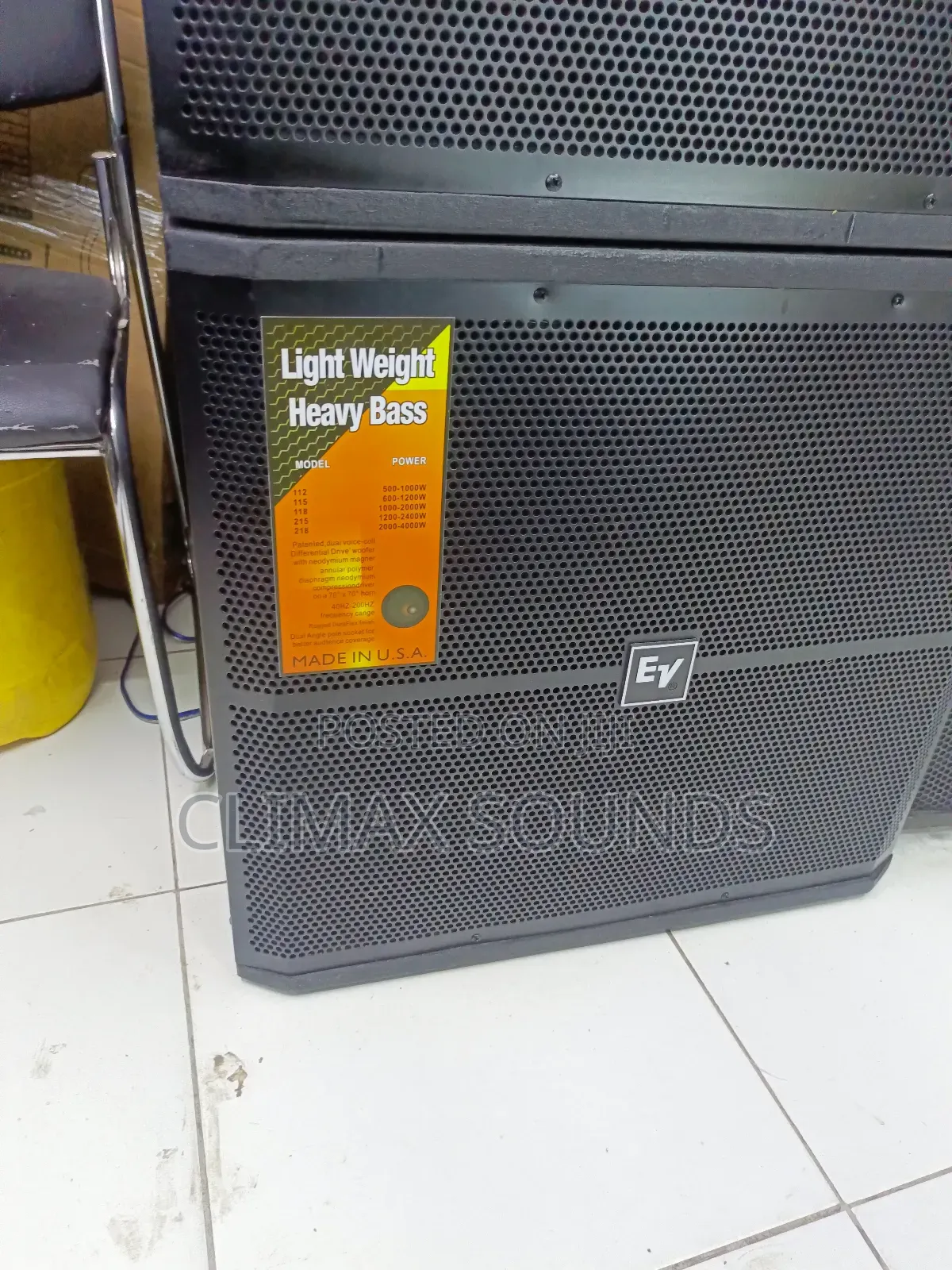 Ev Bass Speaker Usa