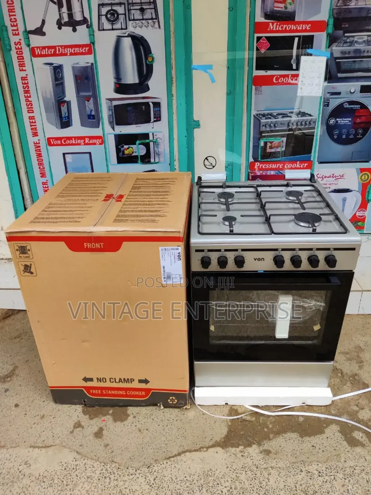 Von Cooker 4 Gas + Electric Oven 60 X 60cm