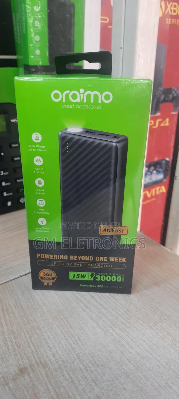 Original 30000mah 15W Fast Charge-anifast Powerbank- Oraimo.