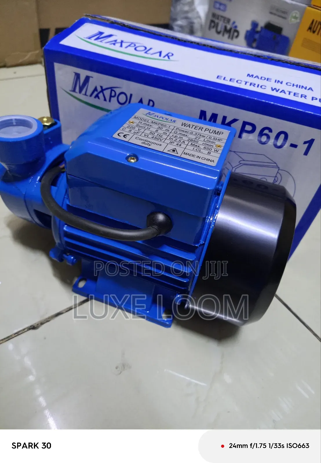 Maxpolar 0.5hp Water Pump
