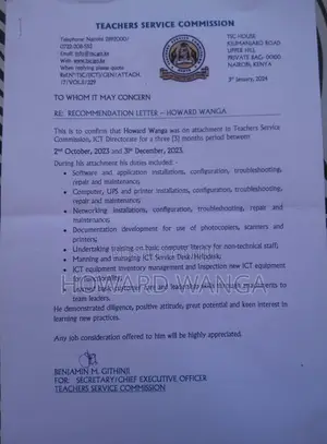 Computing IT CV