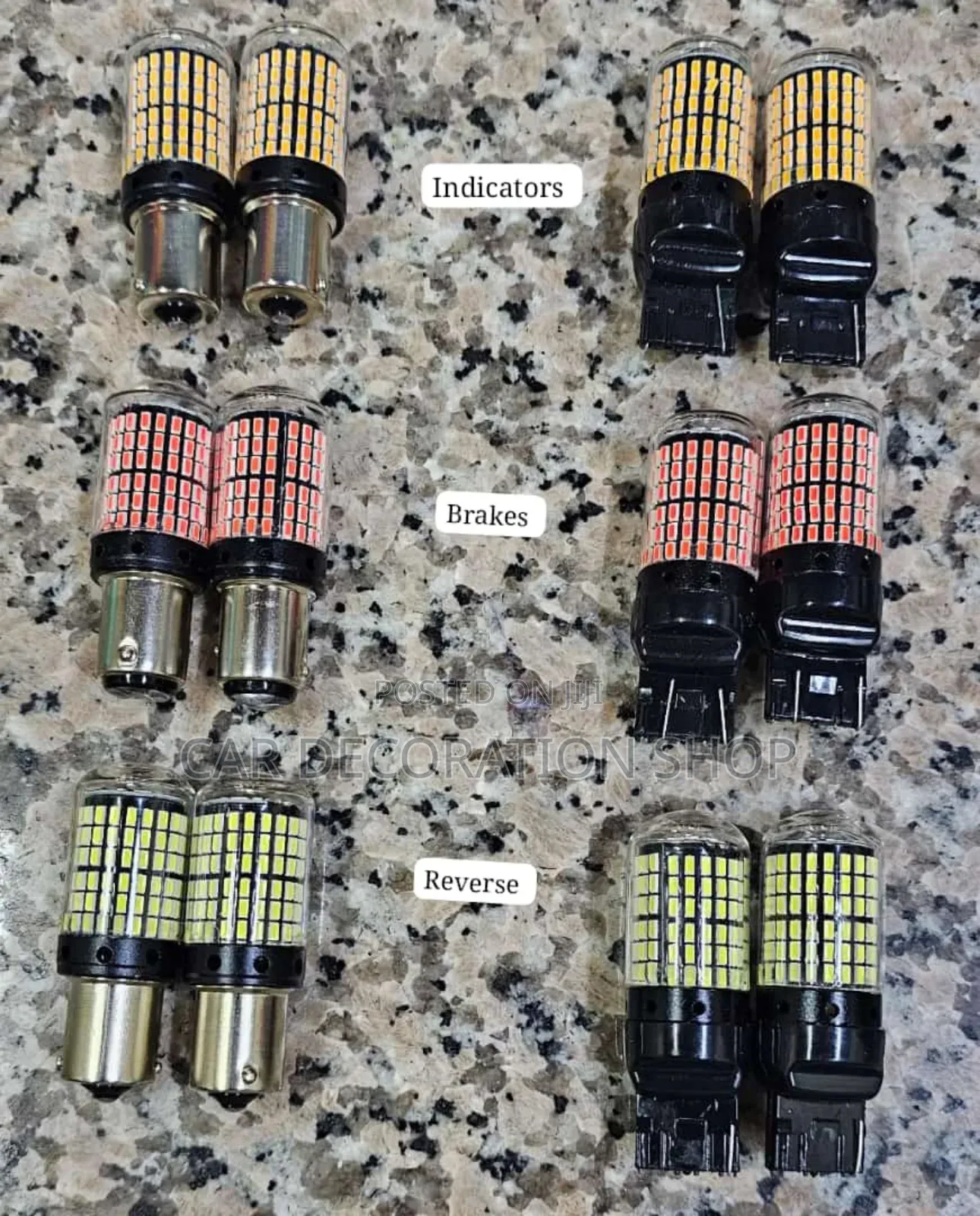Indicator,Brakes,Reverse Led Bulbs in Colors