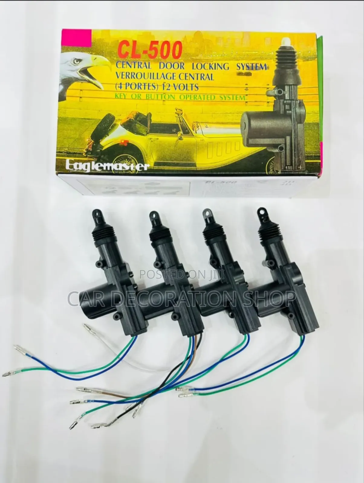 Key or Rote Operated Central Door Lock 4pc