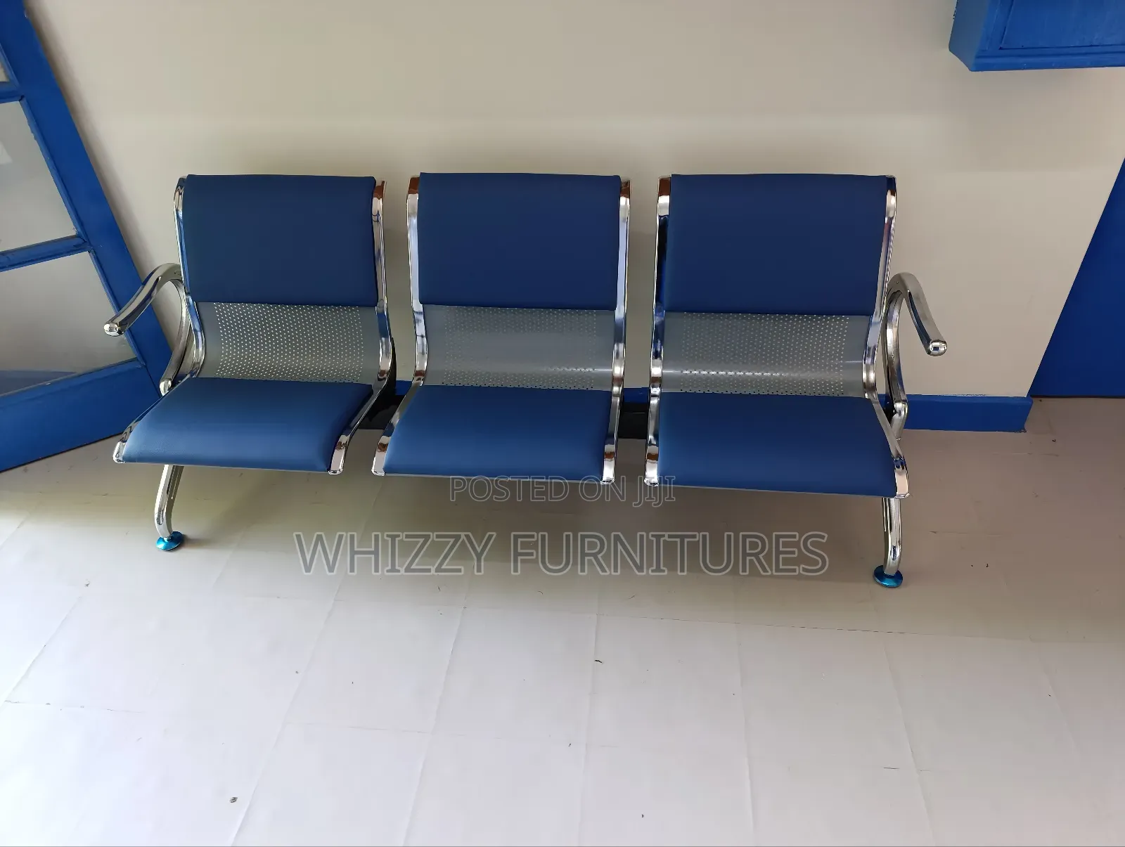 Blue Waiting Bench