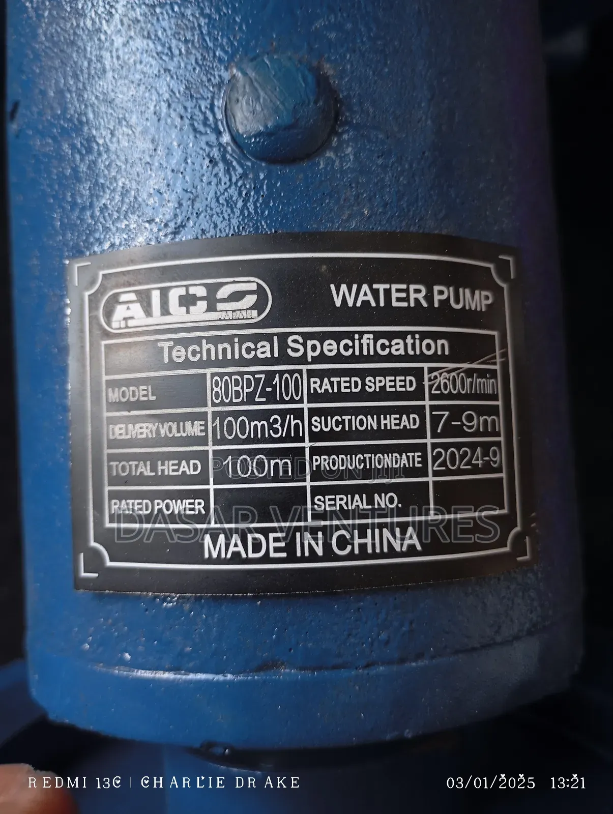 Bare Pump Milano 80bpz-100 100m Hd