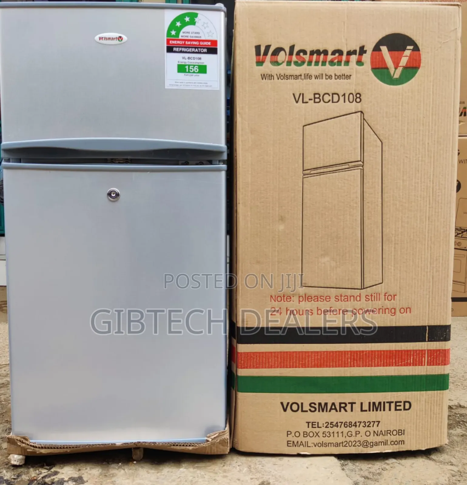 Volsmart Fridge Double Door 108litres