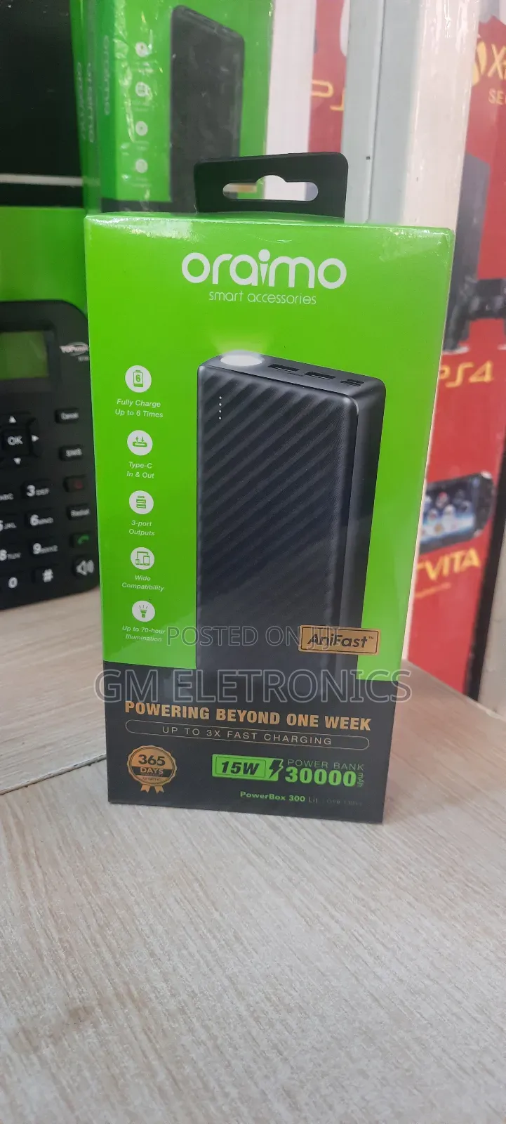 Original 30000mah 15W Fast Charge-anifast Powerbank- Oraimo.