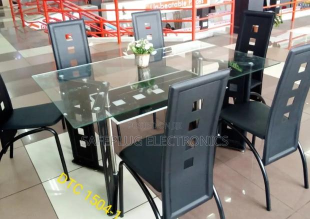 Luxurious 6 Glass Seater Dinning Table Set - main view