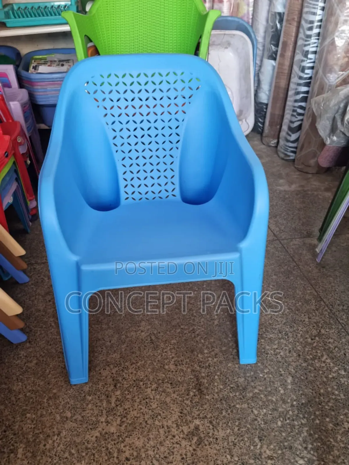 Light Blue Arm Chair.