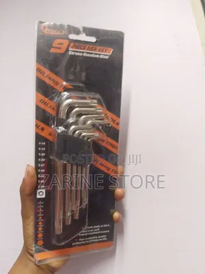 Chrome Vanadium Steel 9 Pieces Ball Point