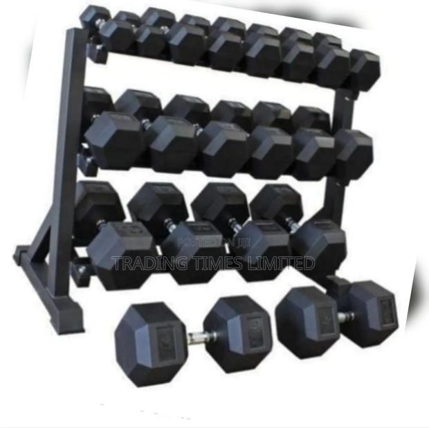 Hexagon Dumbbells(Sold Per Single Hand) 10kg - main view