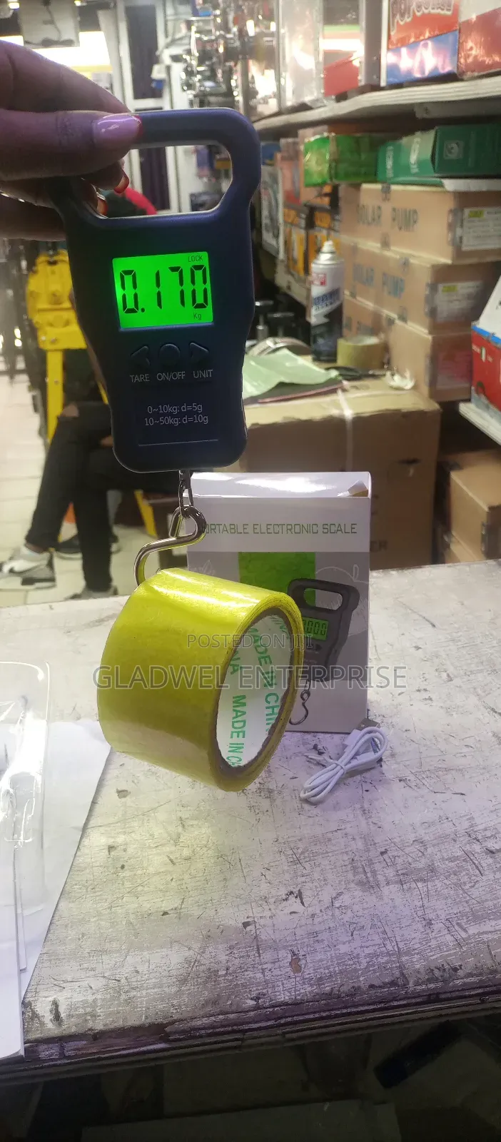 Portable Hanging Scale 50kg Rechargeable