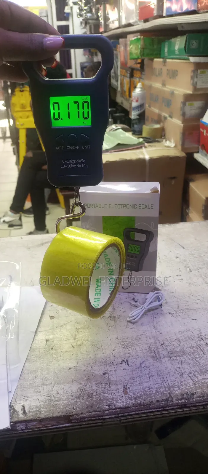 Portable Hanging Scale 50kg Rechargeable