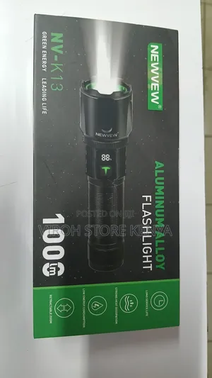 Telescopic Zoom Aluminum Flashing 1000 Lumens Security Torch