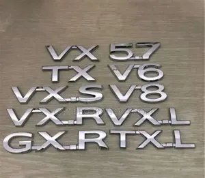 Different Prado Series Chrome Silver Boot Logos