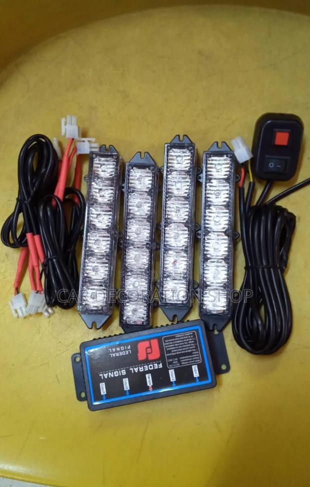 12v Flashing Warning Blue-Red Lights