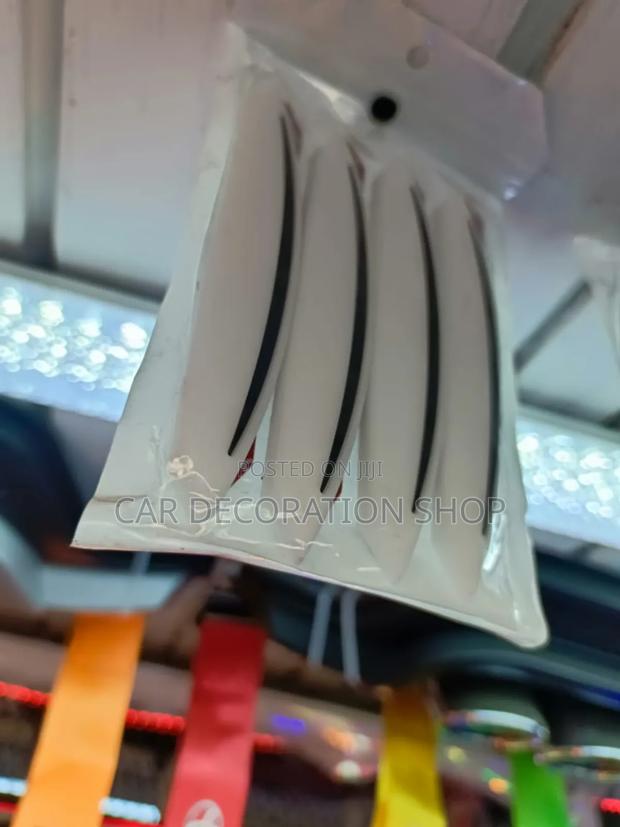 4pc White Rubber Stick on Door Guard - main view