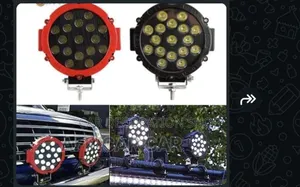 Black or Red Led Fog Lights in Pairs Available in 7 or 9"