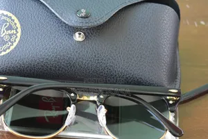 Raybans Clubmaster Black Frame and Gold Sunglasses