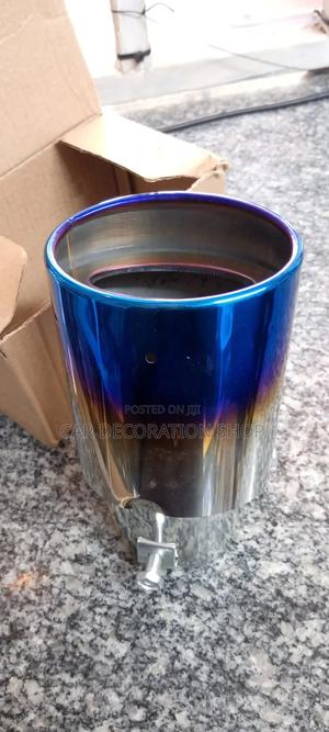 Single Exhaust Tip in Burnt Blue or Silver Tips - thumbnail 2
