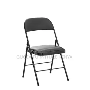 Office Chairs: Padded Vinyl Cushion Foldable Office Chair