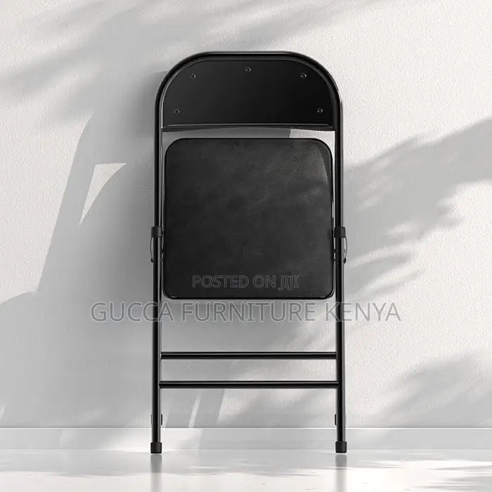 Office Chairs: Padded Vinyl Cushion Foldable Office Chair