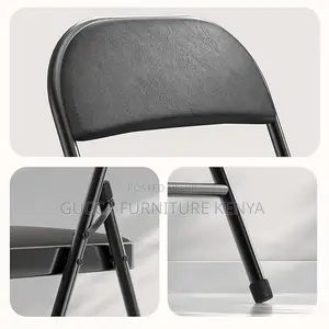 Office Chairs: Padded Vinyl Cushion Foldable Office Chair