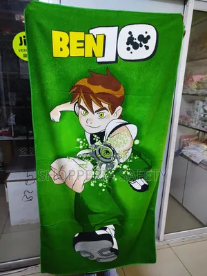 Ben 10 Green Cartoon Towels for Kids
