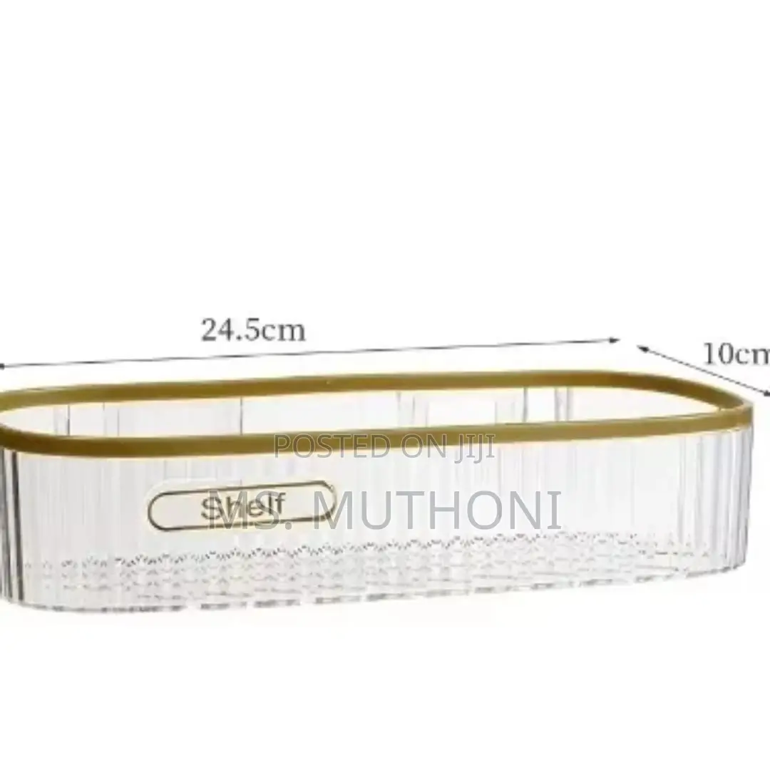 A Pair (2) Acrylic Punch Free Bathroom Shelf