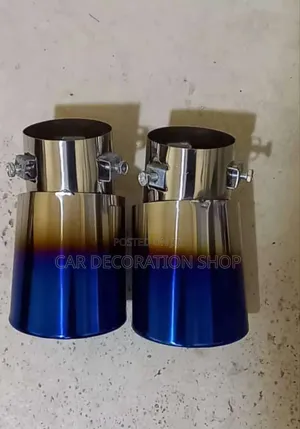 Brand New Bent Burnt Blue Exhaust End Tip
