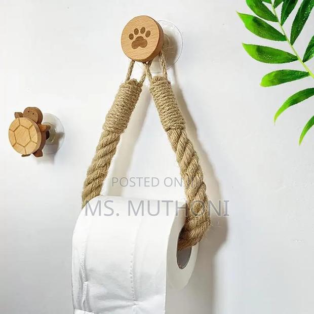 Aesthetic Hemp Rope Tissue Holder - thumbnail 2