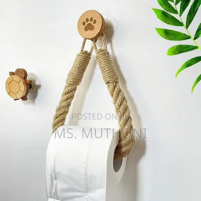 Aesthetic Hemp Rope Tissue Holder