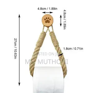 Aesthetic Hemp Rope Tissue Holder