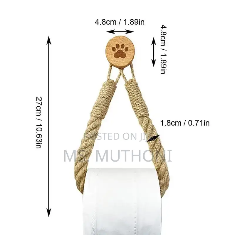 Aesthetic Hemp Rope Tissue Holder