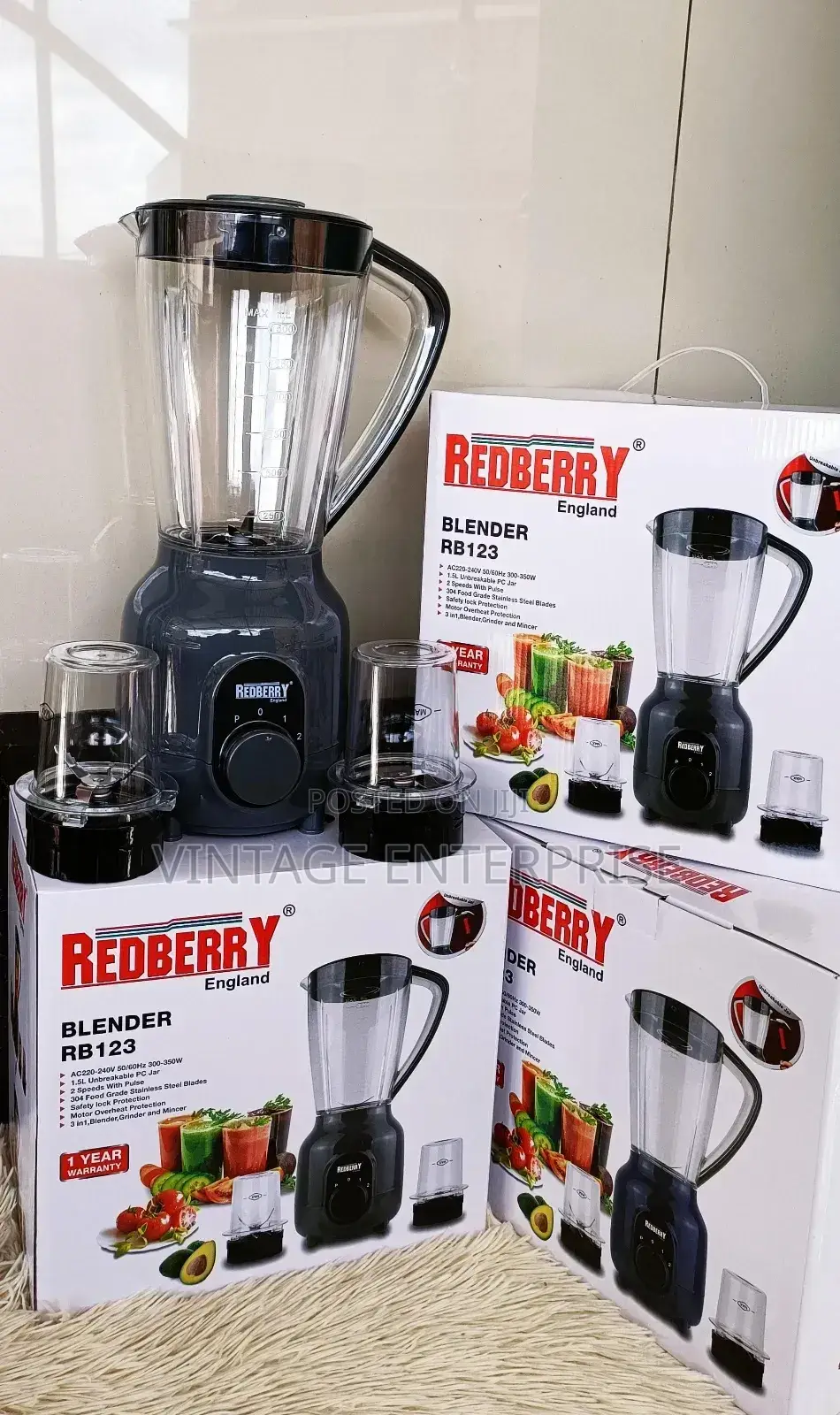 Electric 2in1 Redberry Blender