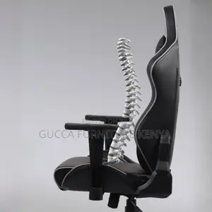 Office Chairs: Black Tilt Lock Gaming Chair With Pillow