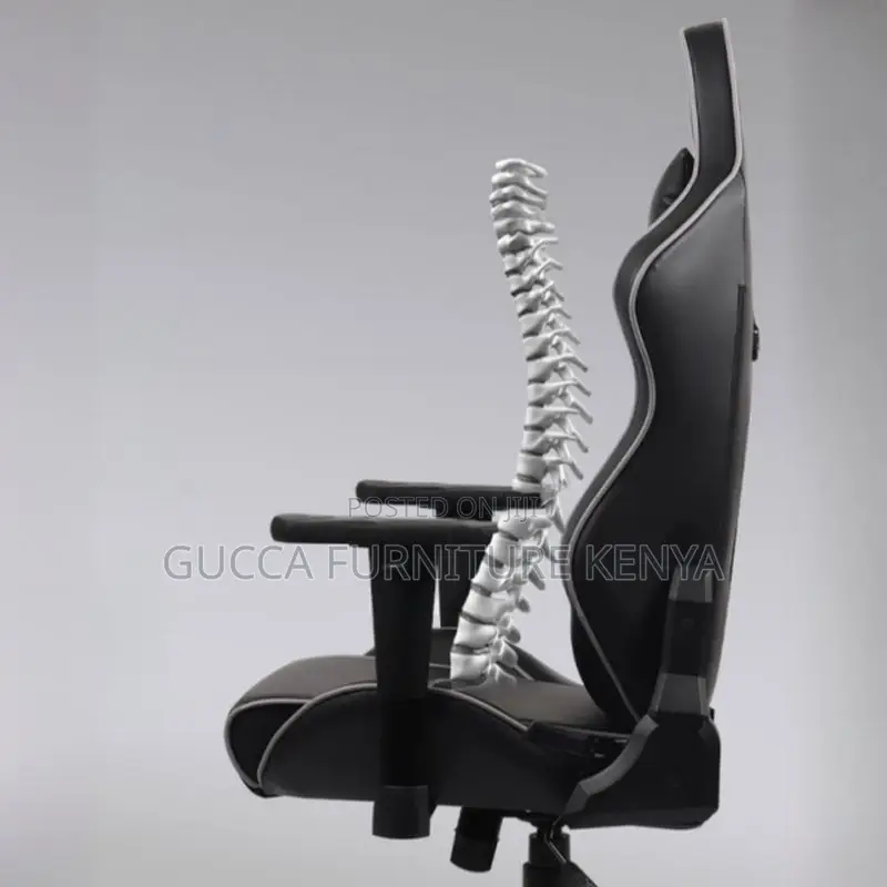 Office Chairs: Black Tilt Lock Gaming Chair With Pillow