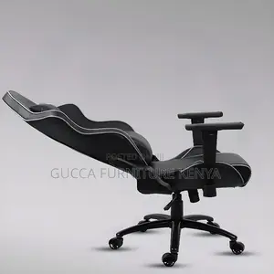 Office Chairs: Black Tilt Lock Gaming Chair With Pillow