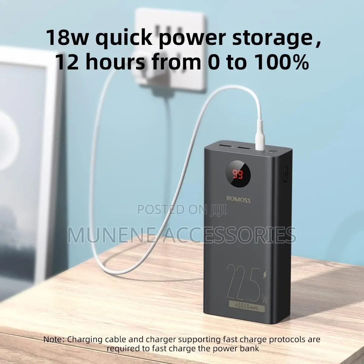 Romoss 40000mah Power Bank, 22.5W Pd20w USB C Battery Pack