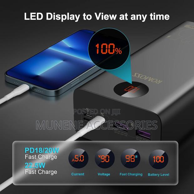 Romoss 40000mah Power Bank, 22.5W Pd20w USB C Battery Pack - thumbnail 4